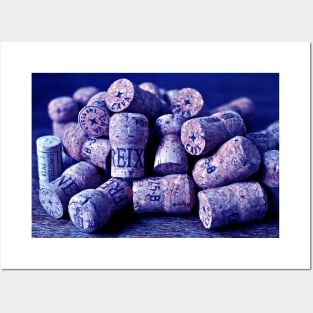 Blue Cork of Champagne Posters and Art